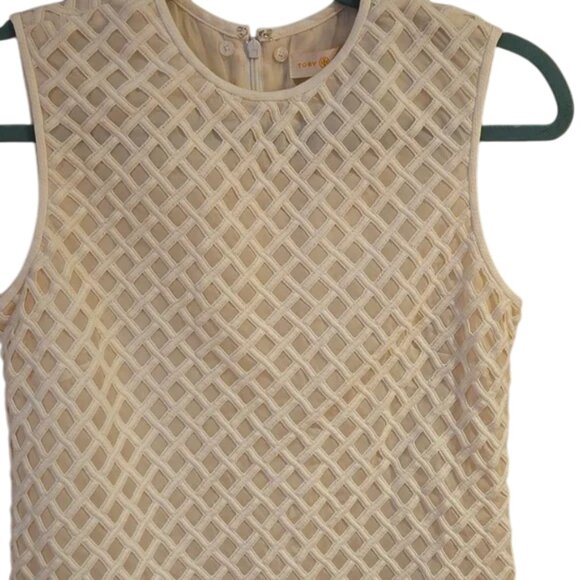 Tory Burch cream sleeveless shift dress size US 6 - Picture 2 of 5